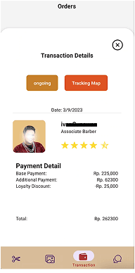 dexbarber transaction page